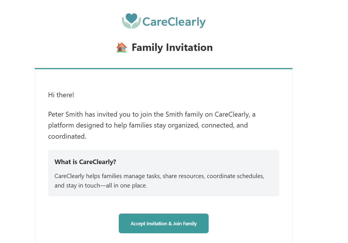 Invitation flow (email or invite dialog)